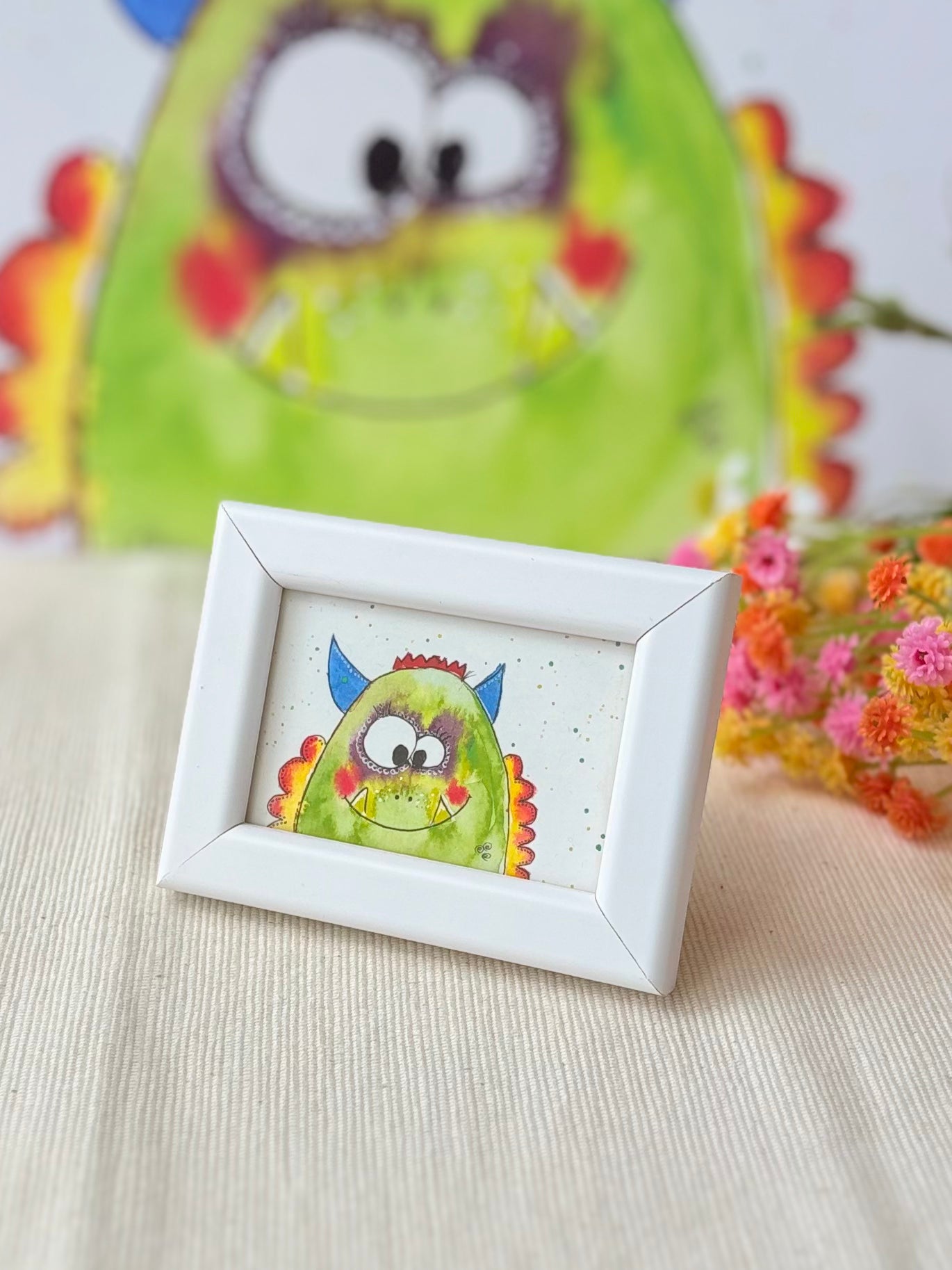 Minibild bunt kleines Bild zum Aufstellen und Aufhängen