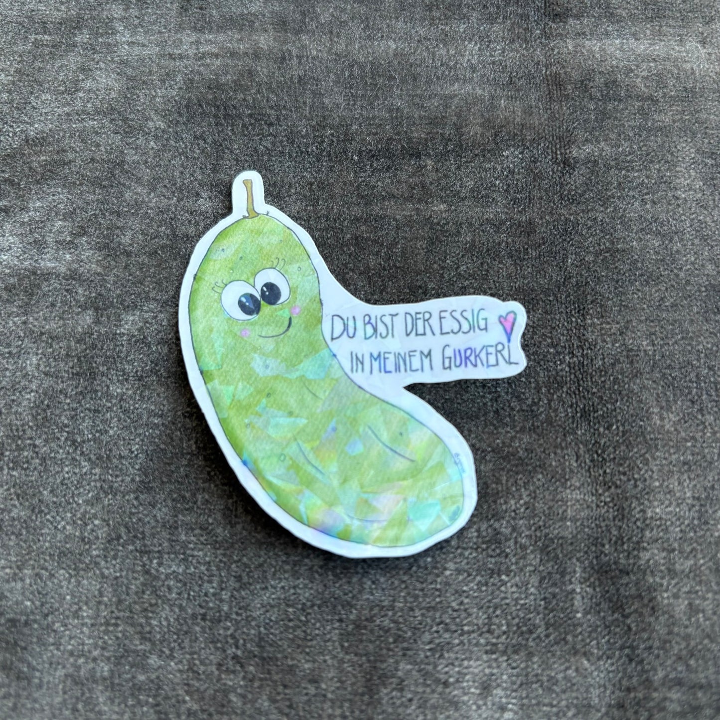 Sticker Glitzer Gurkerl