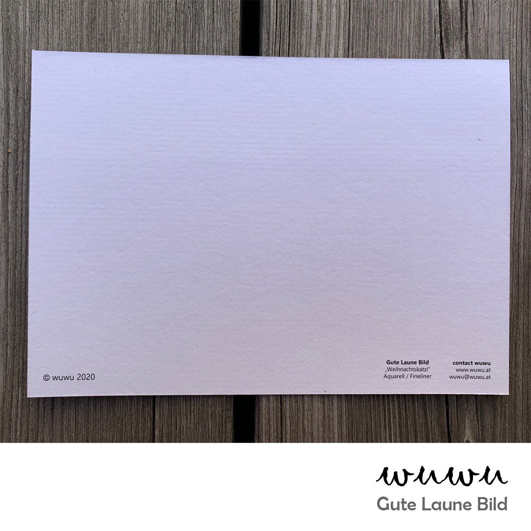 Grußkarte / Katze / Weihnachten / Geschenk