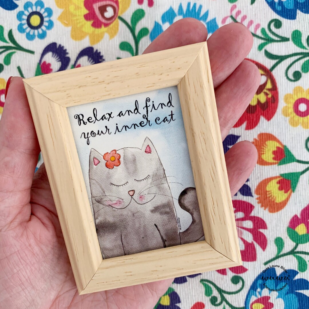 Minibild bunt kleines Bild für Büro Wohnzimmer Kinderzimmer