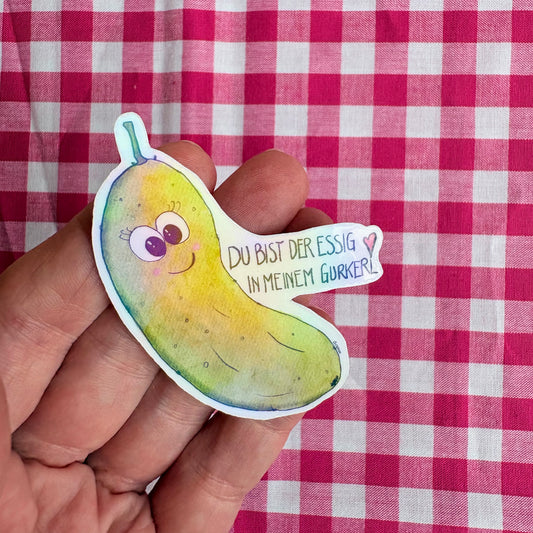Sticker Glitzer Gurkerl