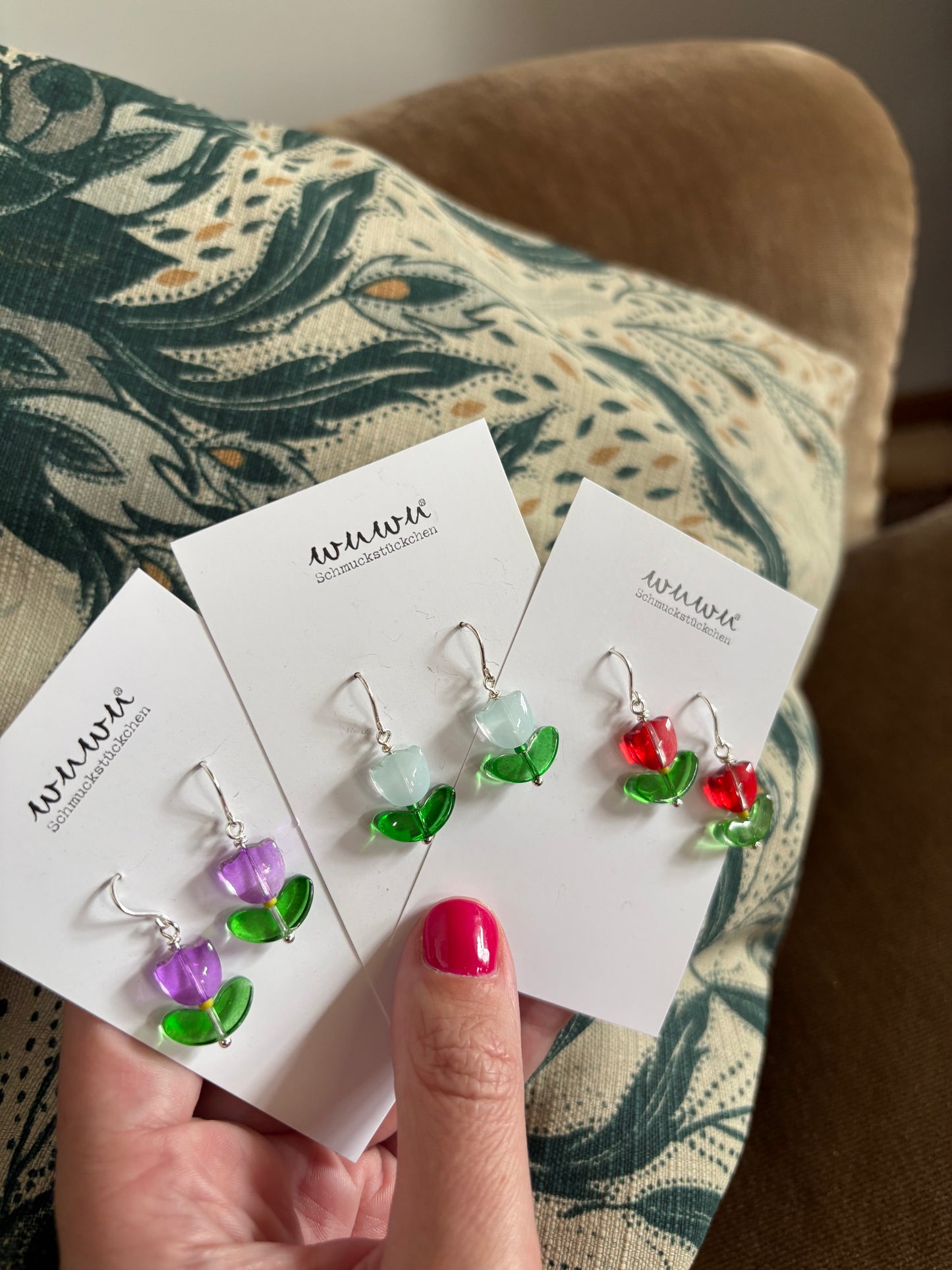 Ohrring | Tulpe klein | Glasperlen