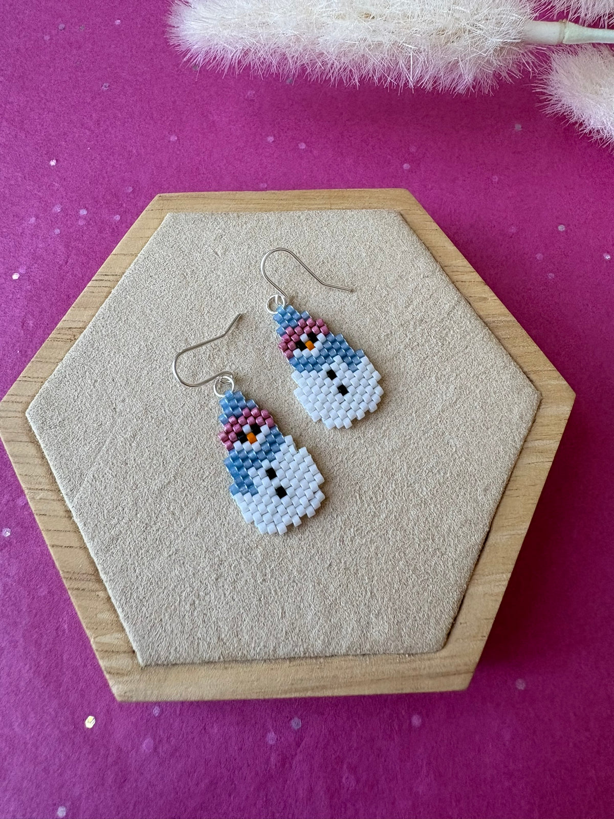 Ohrring mit Schneemann Weihnachten Winter Schmuck Geschenk
