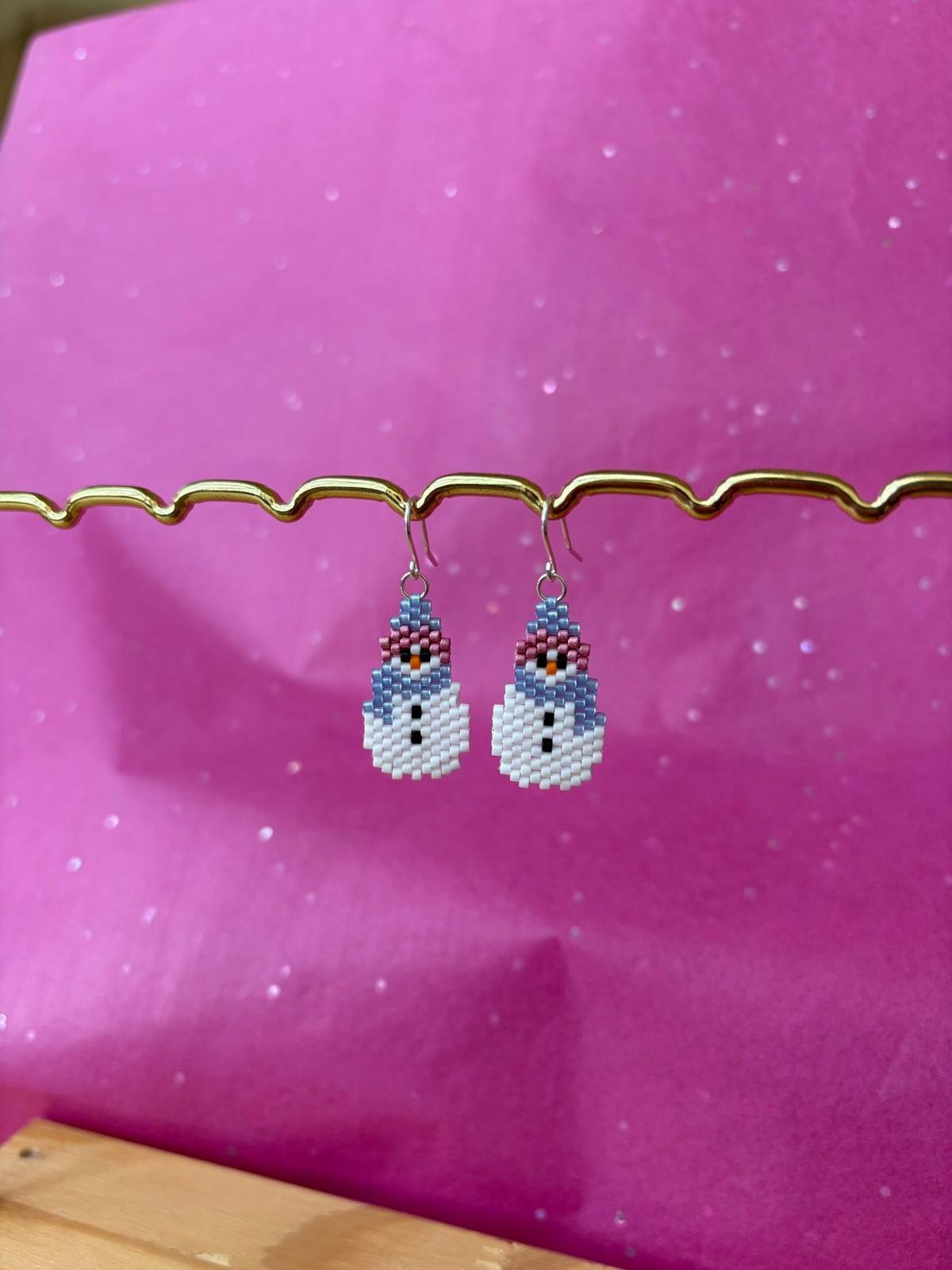 Ohrring mit Schneemann Weihnachten Winter Schmuck Geschenk