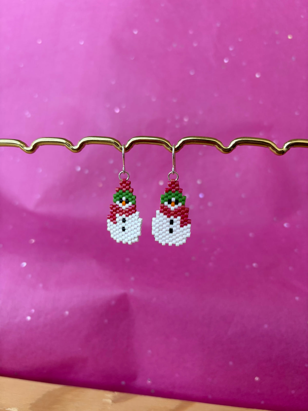 Ohrring mit Schneemann Weihnachten Winter Schmuck Geschenk