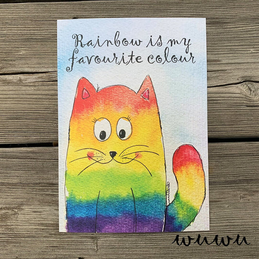 Regenbogen Artprint Katze LGBTQ