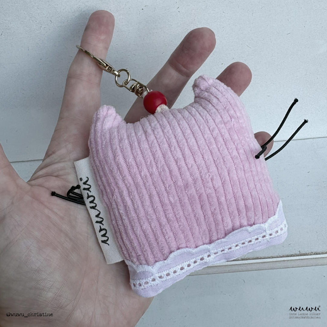 Punschkatzerl kuscheliger Taschenanhänger/Schlüsselanhänger